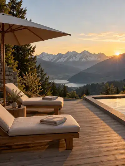 Hotelterrasse als Beispiel für einen Website-Text